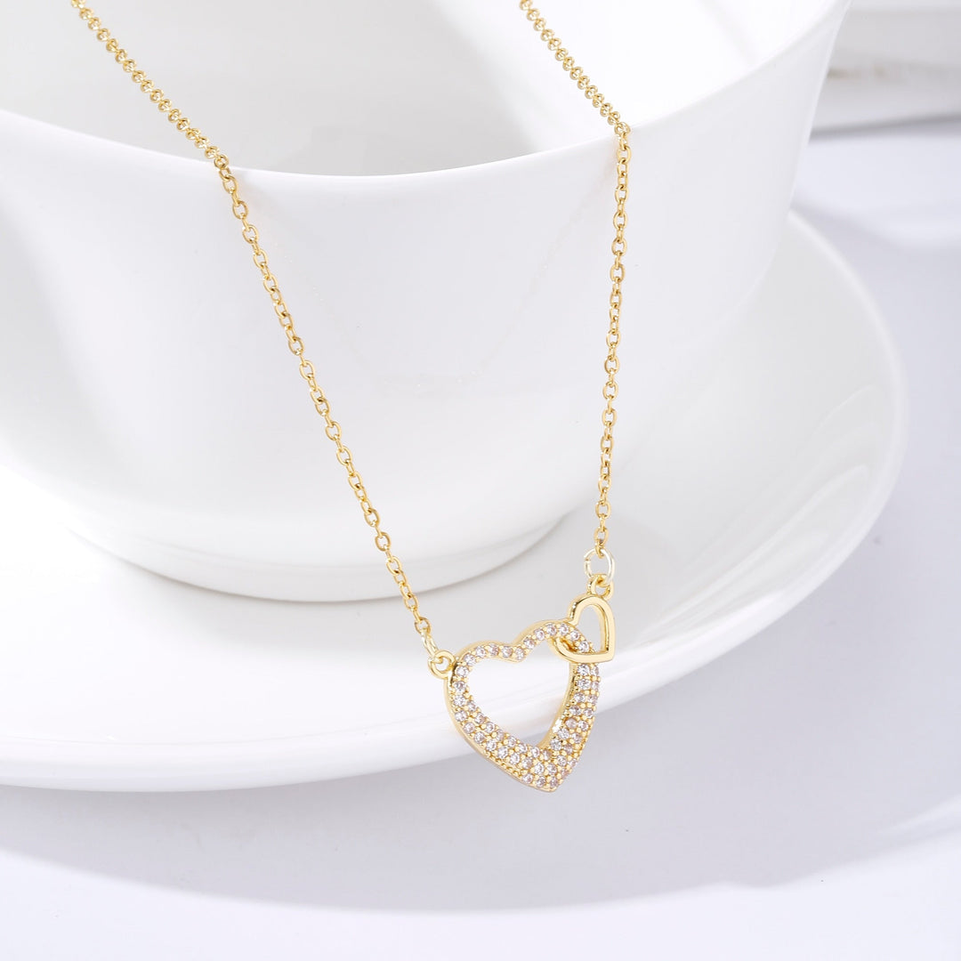Tied Hearts Charm Necklace
