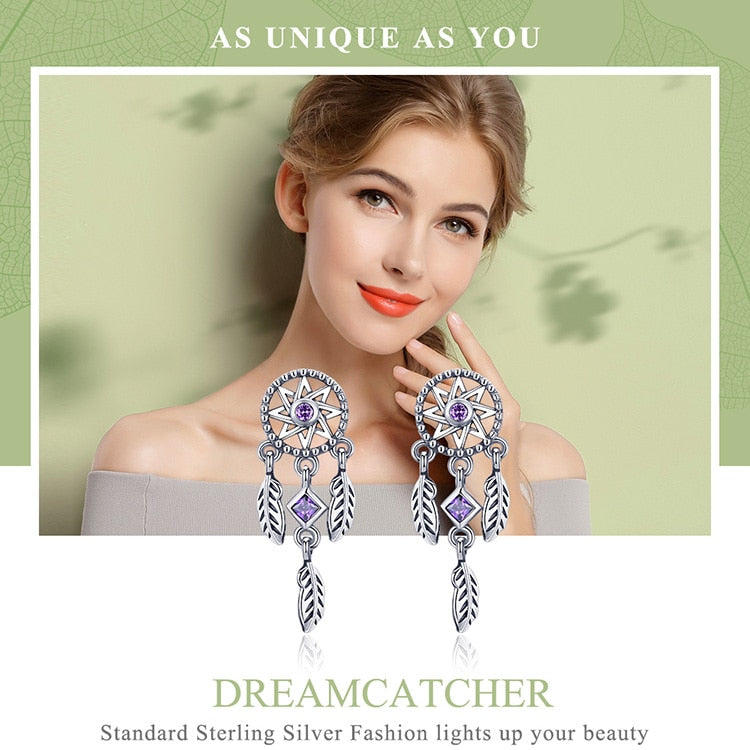 Dreamcatcher Amethyst Earrings
